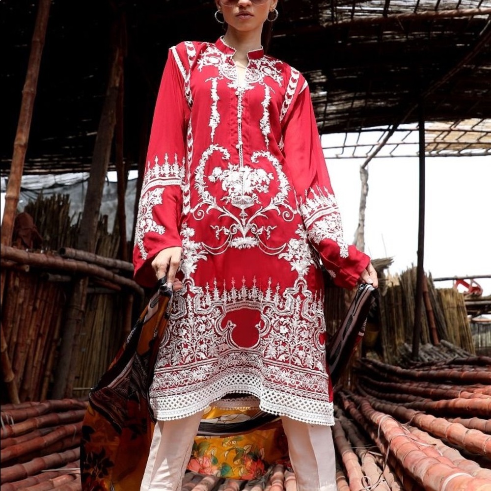 Pakistani designers shirt party wear